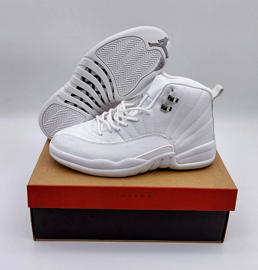 Jordan Air Jordan 12 Men's White High Top Lace-Up Basketball Zise 9