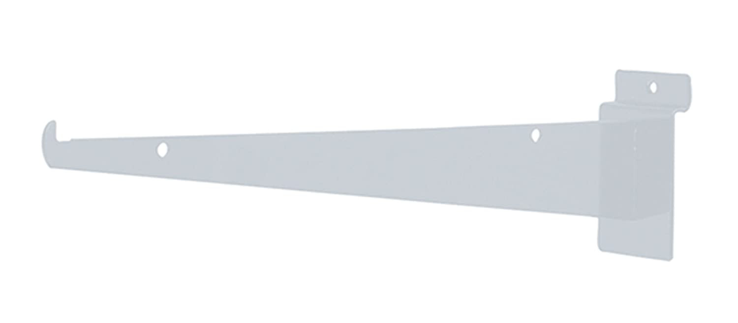 26 Slatwall Slat Grid 12" Knife Shelf Brackets White With Lip Shelving Display