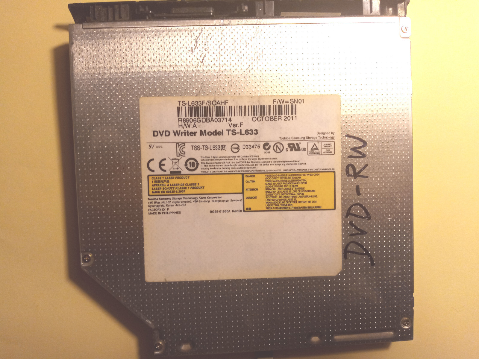 HP TS-L633 DVD-RW Optical Drive 8X