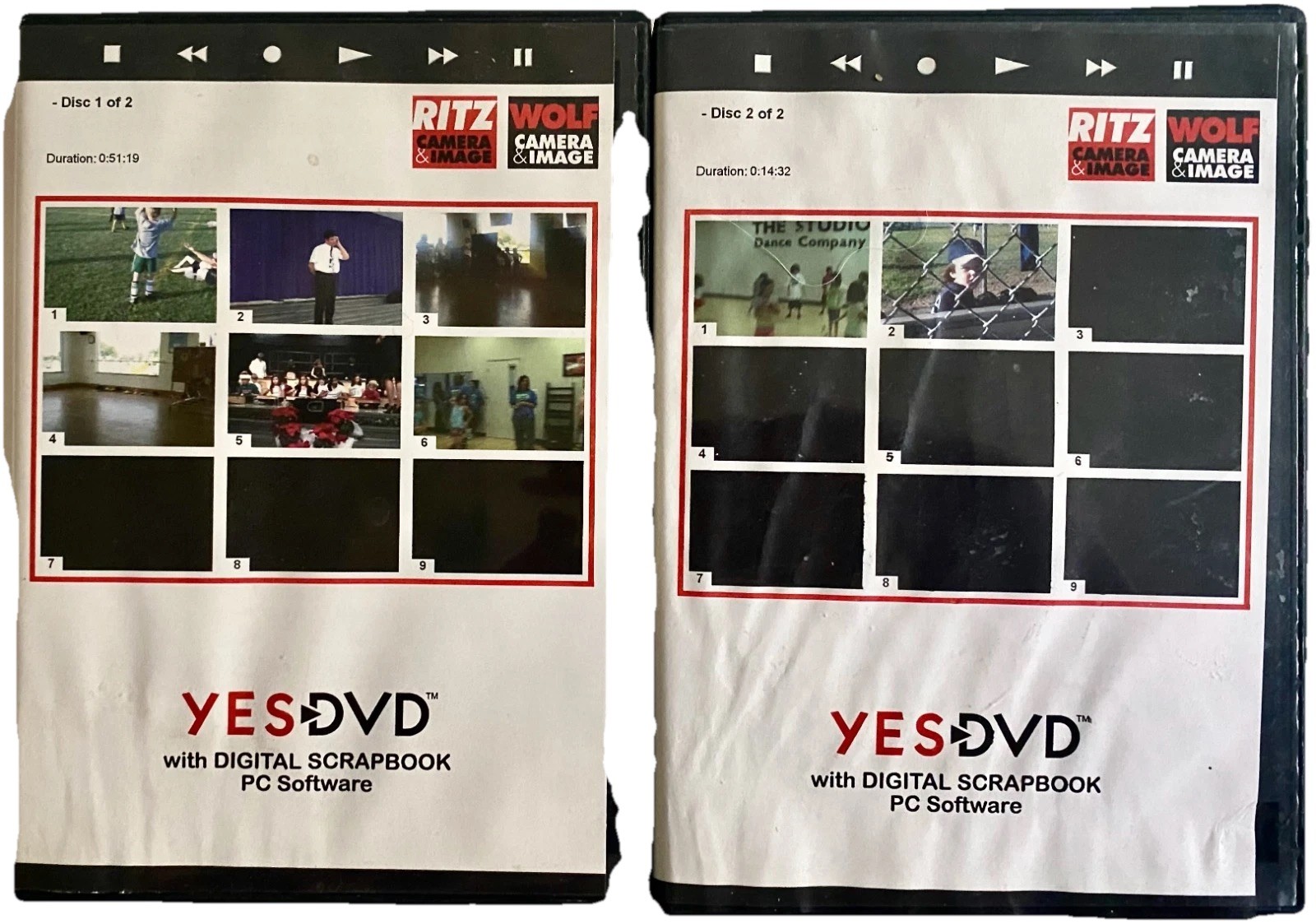 YES DVD With Digital Scrapbook PC Software Ritz/Wolf Camera & Image-2 Discs READ