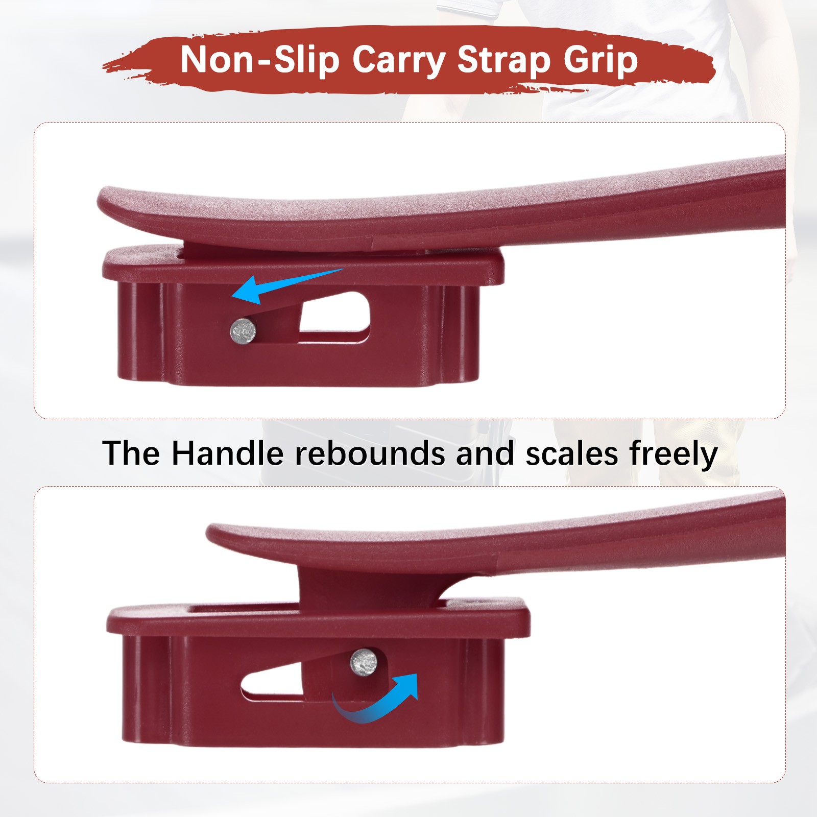 2PCS Luggage Replacement Handle for Suitcase - [Wine Red-8.5IN]