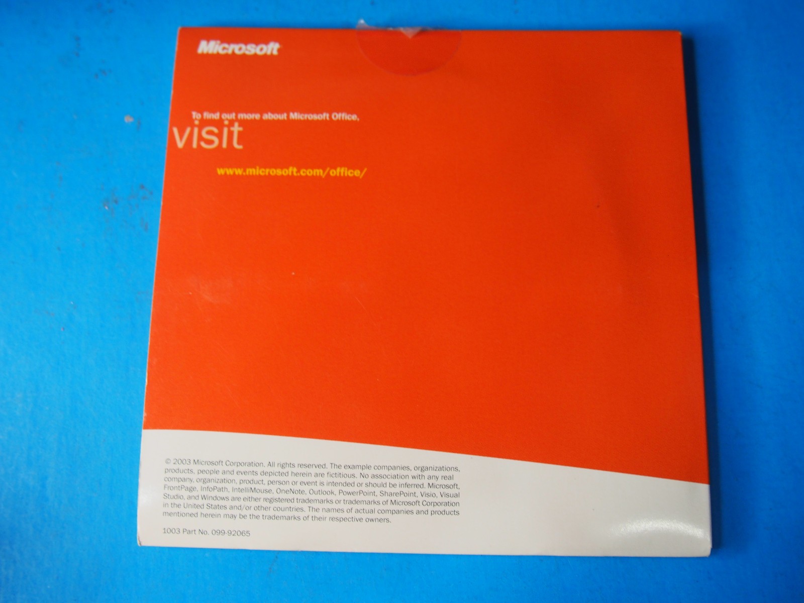 3 Disc Microsoft Office Small Business Edition 2003 No Key