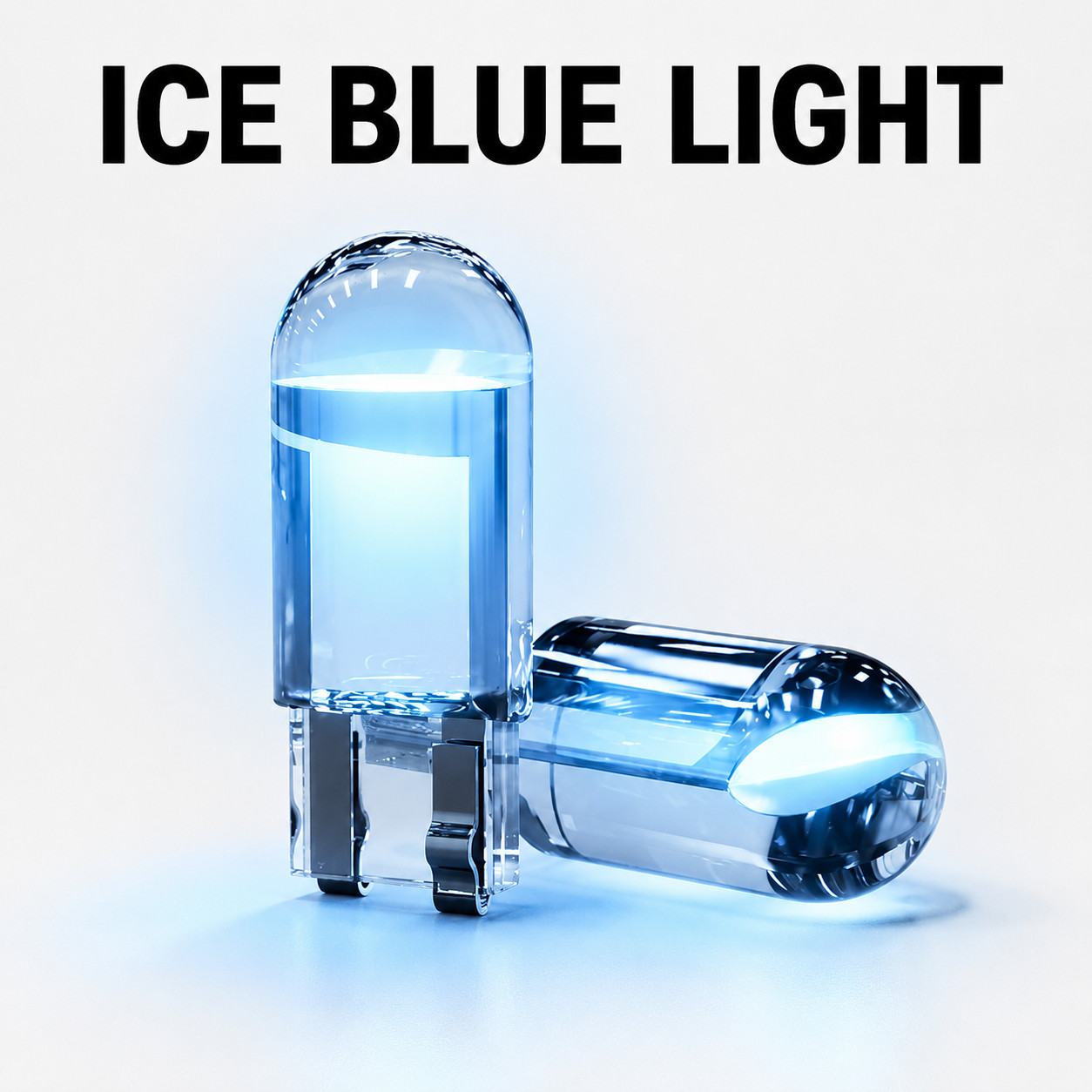 4PCS ICE BLUE Light Car Light T10 COB Lamp Auto Upgrade Bulb LED License Plate