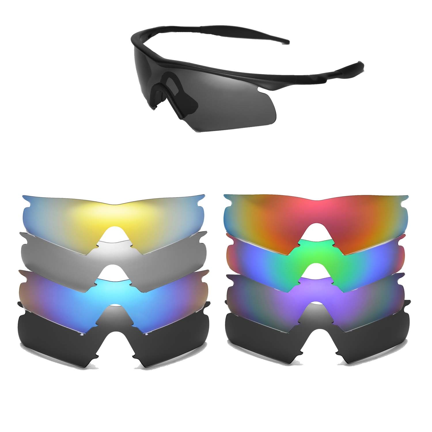 Walleva Replacement Lenses for Oakley M Frame Hybrid Sunglasses-Multiple Options