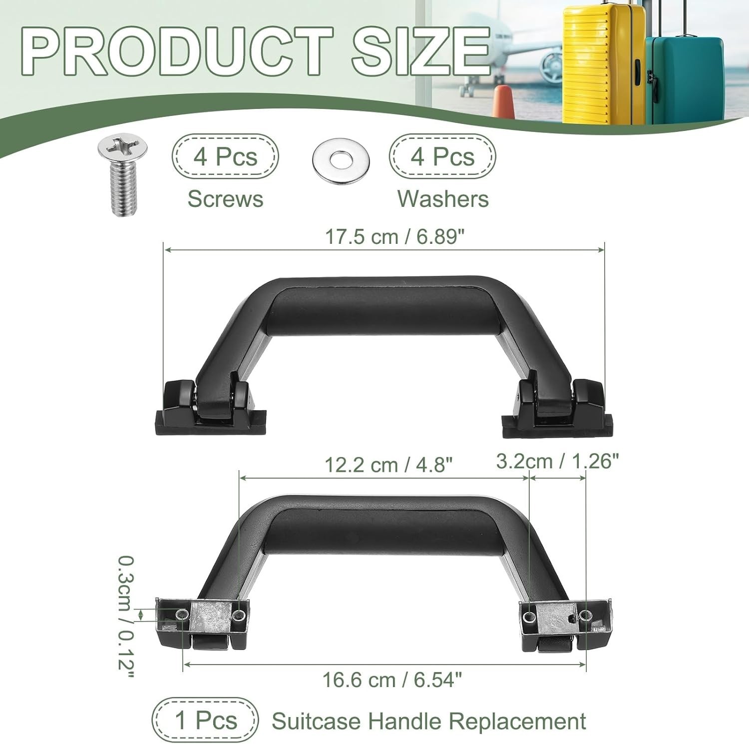 Luggage Handle Replacement, Suitcase Handle Replacement, Spare Strap Grip - F...