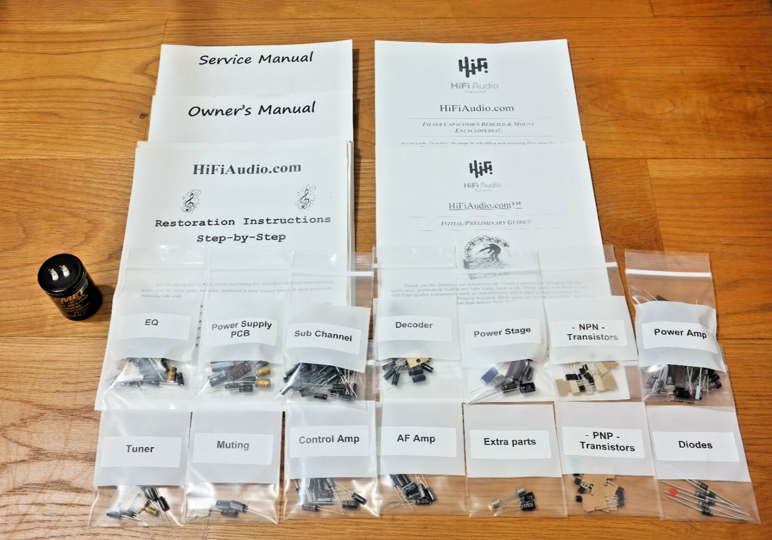 Pioneer QX-646 rebuild restoration recap upgrade kit repair filter capacitor