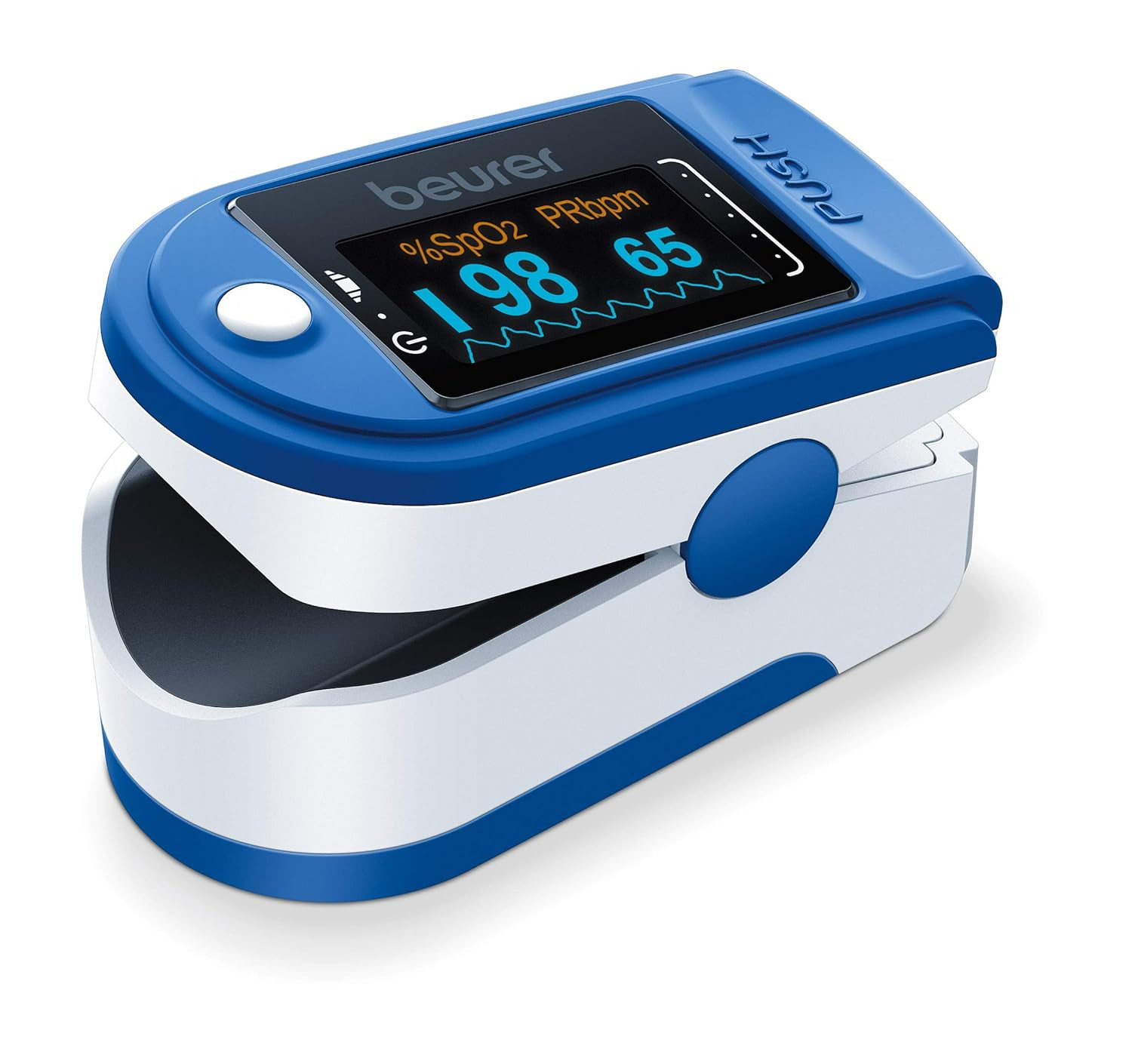 PO50 Fingertip Pulse Oximeter, Blood Oxygen Saturation & Heart Rate Monitor, 4