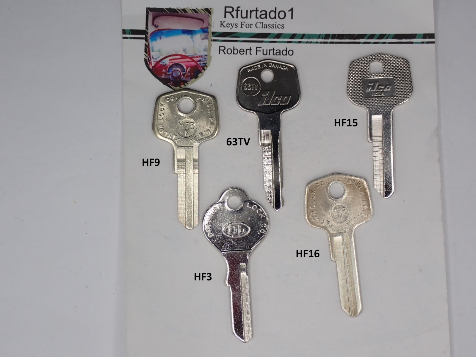 1 Key Blank for Vintage Mercedes 1960 to 1968 doors/trunk  (see code series)