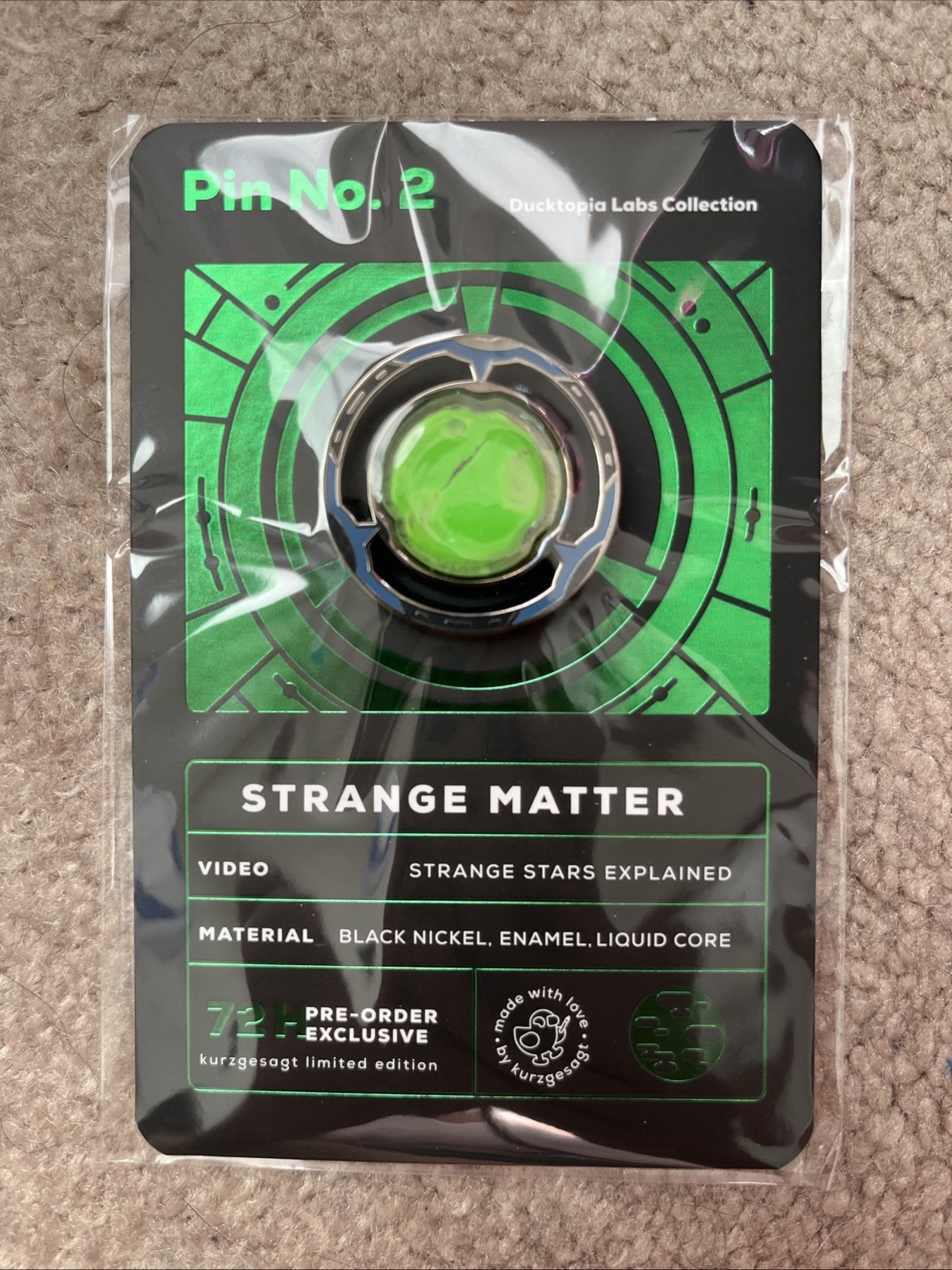 KURZGESAGT LIMITED EDITION Strange Matter Pin