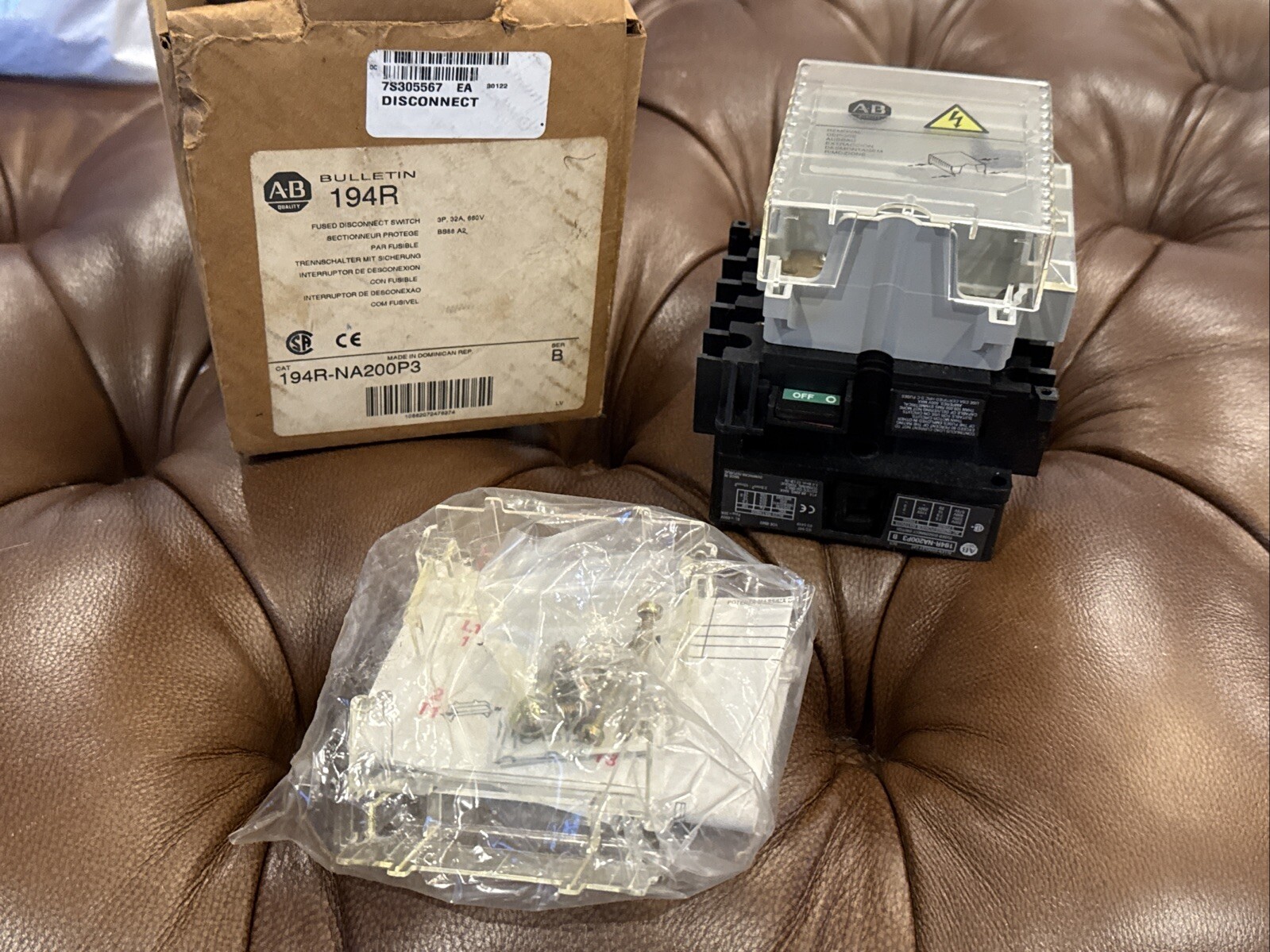 NEW Allen Bradley 194R-NA200P3 Fused Disconnect Switch 32A 660V 3P FAST SHIPPING