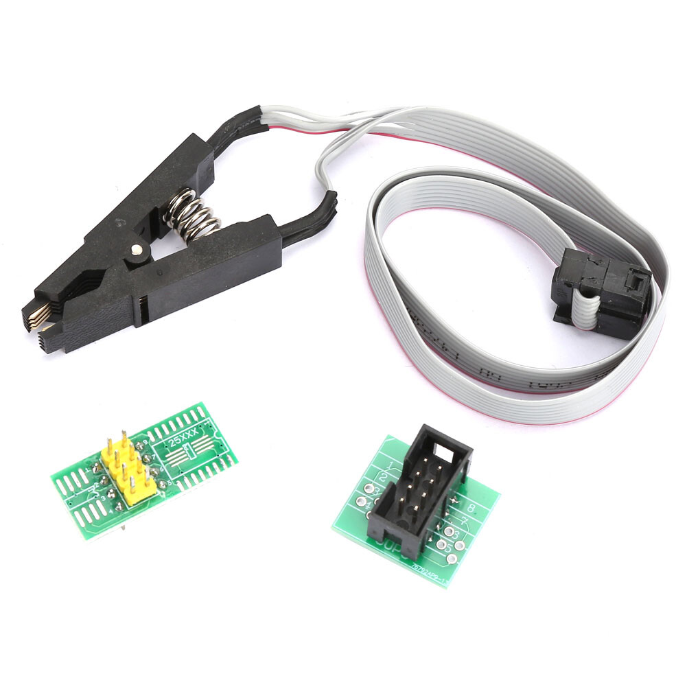 SOIC8 SOP8 Flash Chip IC Test Clip Programming Socket Adapter Board Cable CAD