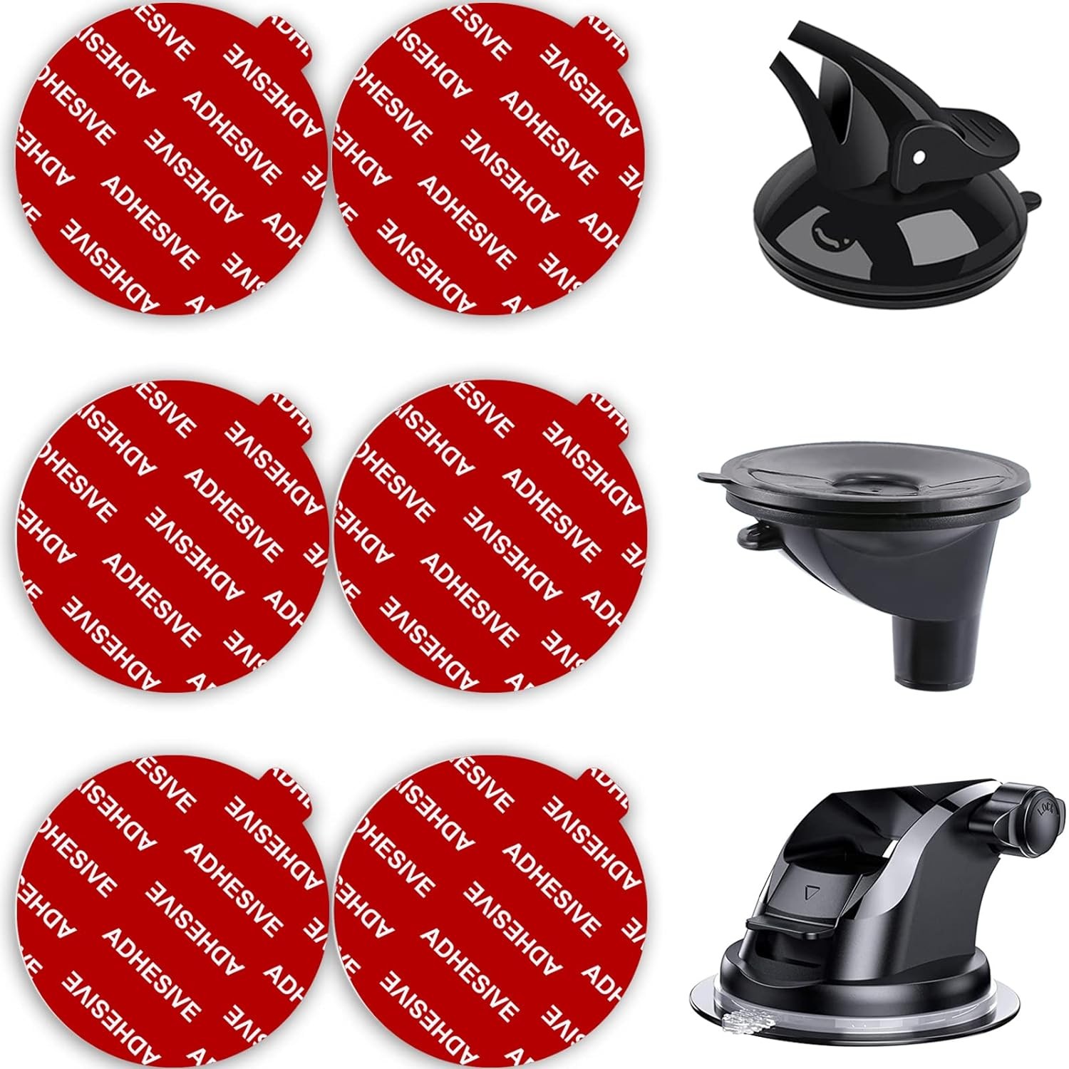 Dashboard Pad Mounting Disk Sticky Adhesive Replacement Kit, PKYAA 6pcs Clear