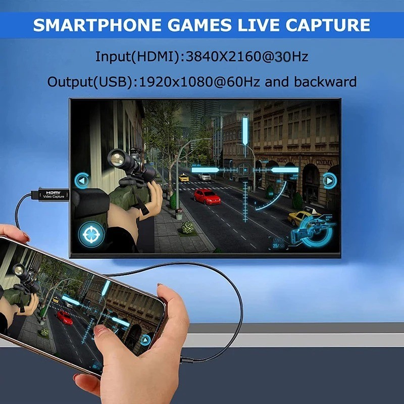 4K-Audio Video Capture Card USB 3.0 HDMI Video Capture Device Full HD Recording-