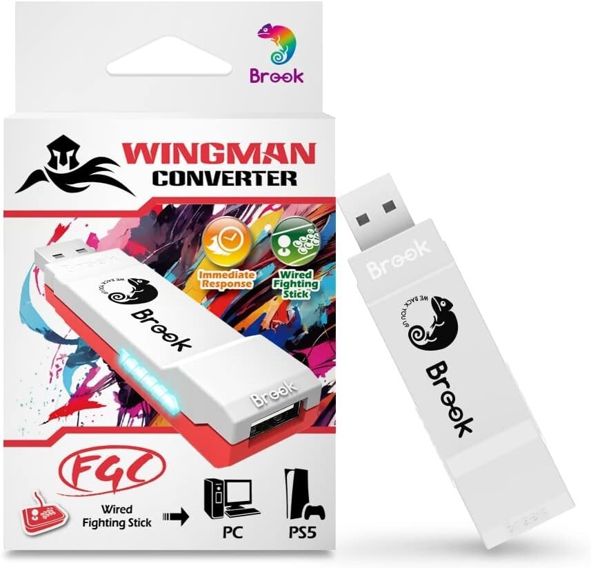 Brook Wingman FGC Converter for PS5 PS4 PC Arcade Joystick for PS5 Tekken 8 SF6