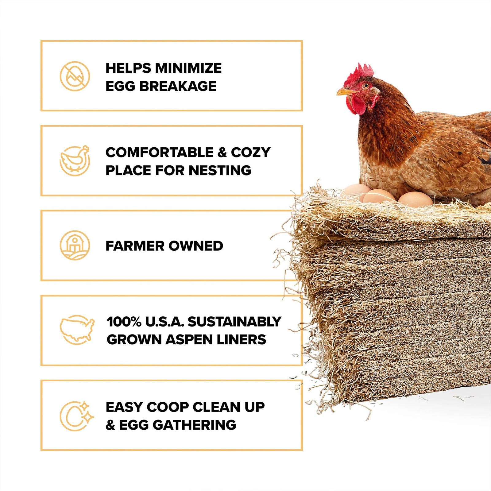Nesting Pads for Laying Hens, 13" x 13", 10 Pack