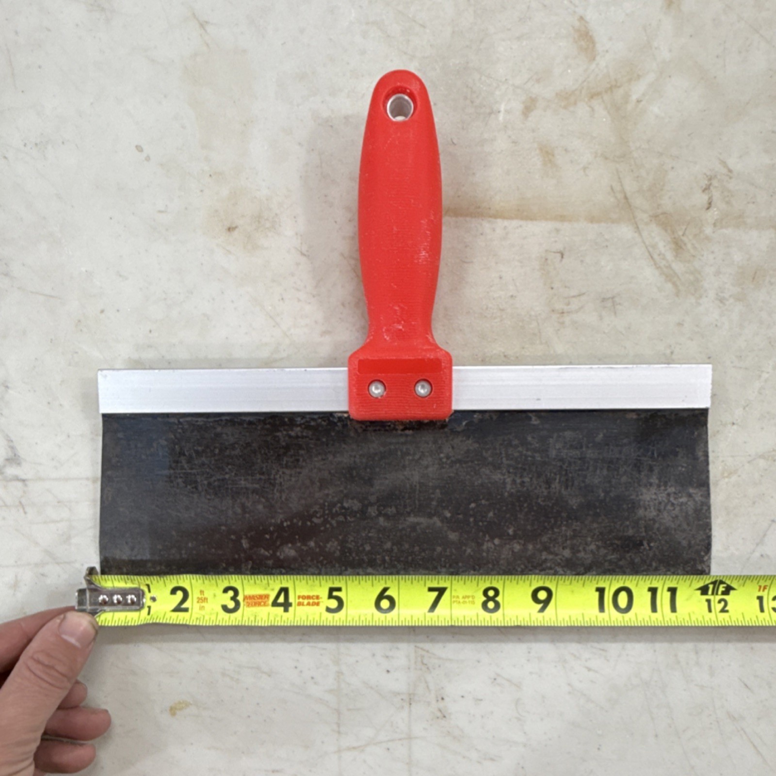 12 in Steel Taping Knife with Red Handle