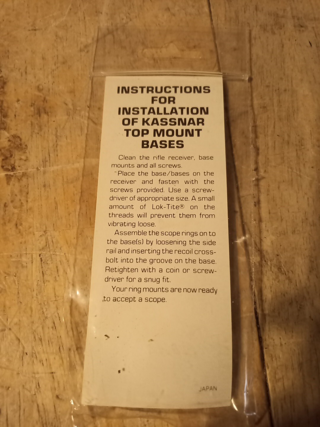 (2) Kassnar #45 Rifle Top Mount Bases (See Description)