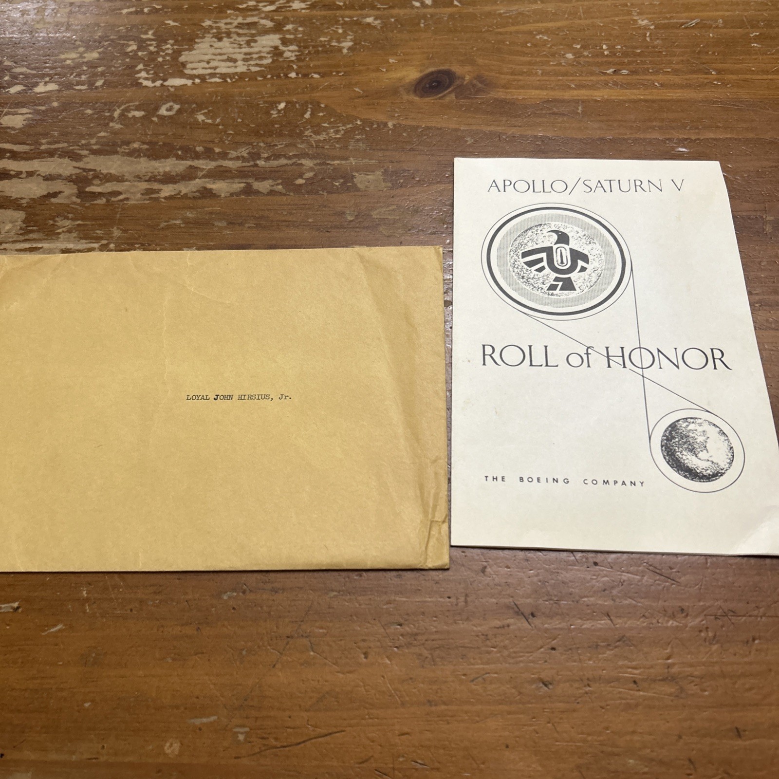 Vintage NASA Apollo Saturn V Roll Of Honor Booklet The Boeing Company