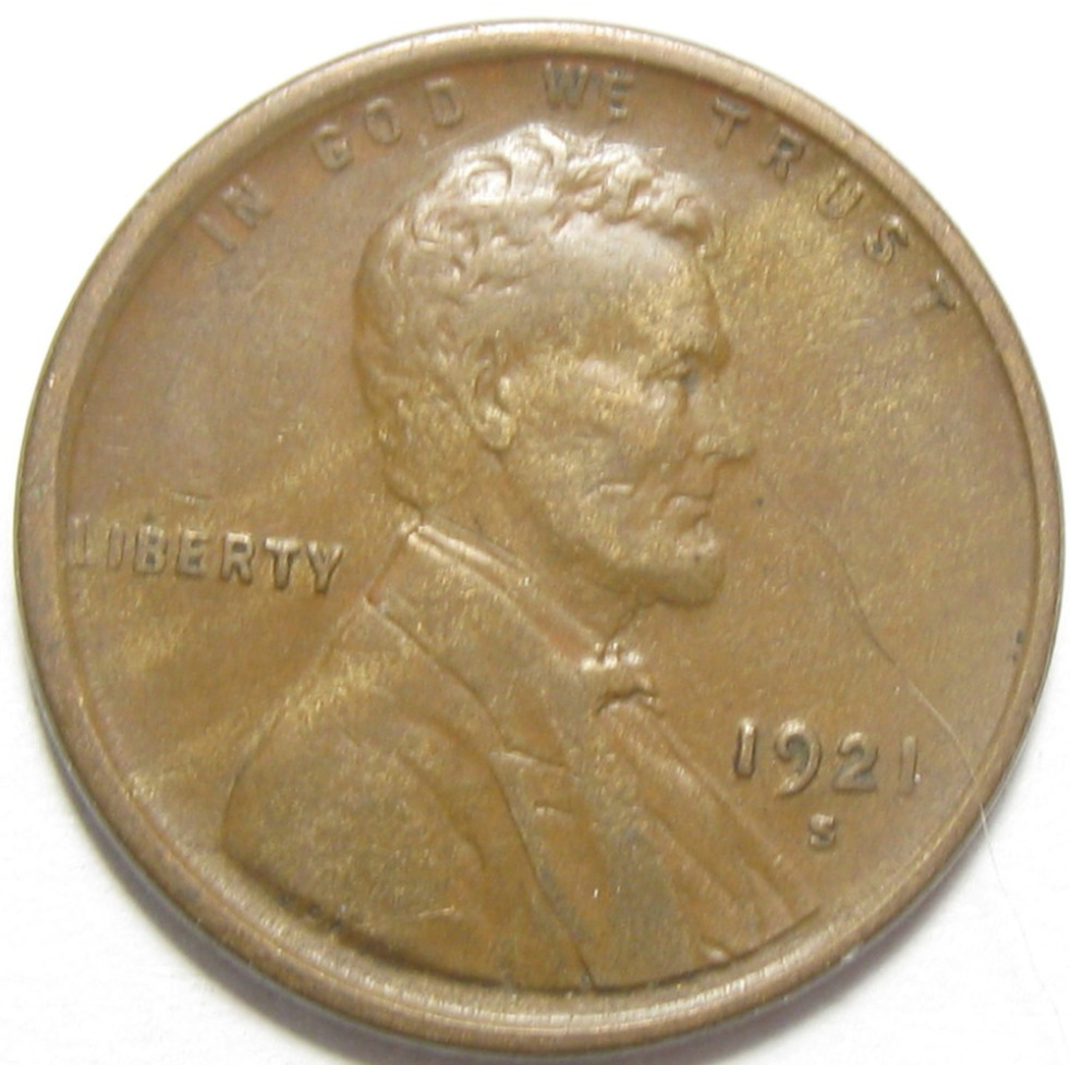 1921-S Lincoln Wheat Cent - #10848-21