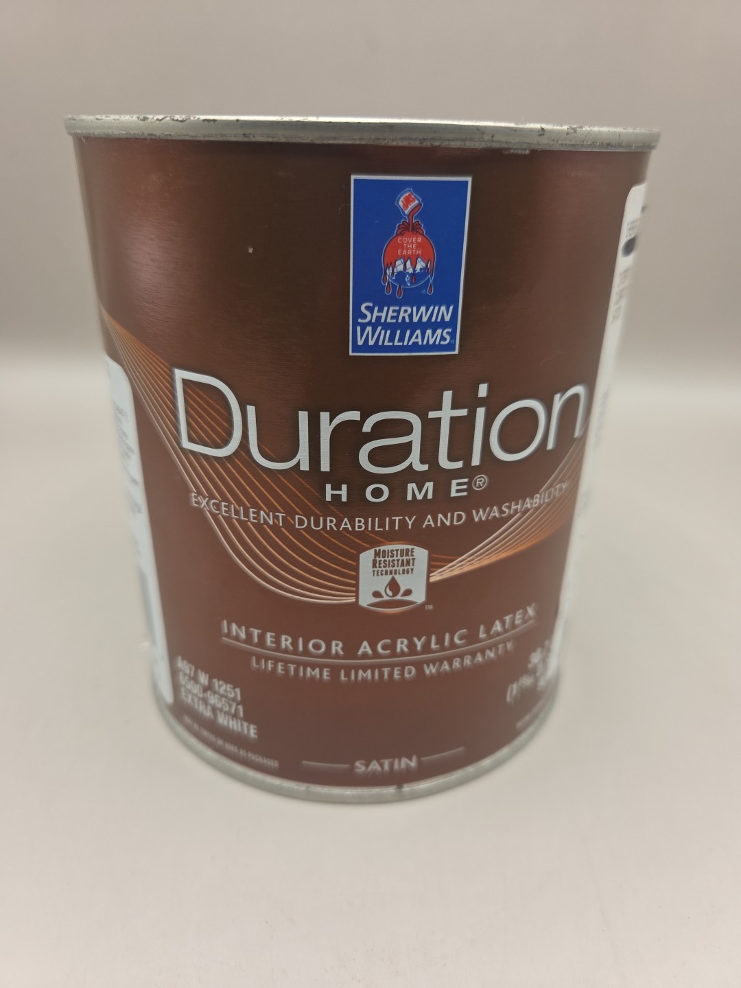 1 Qt Sherwin Williams Duration Interior Satin Color 6422 Shagreen