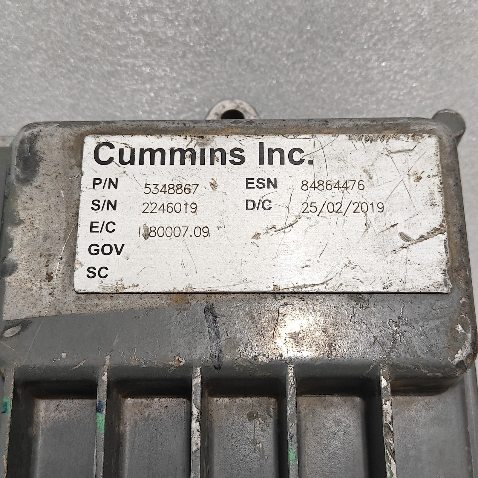 CUMMINS 5348867 ELECTRONIC CONTROL MODULE FOR ISM ISX CM2880