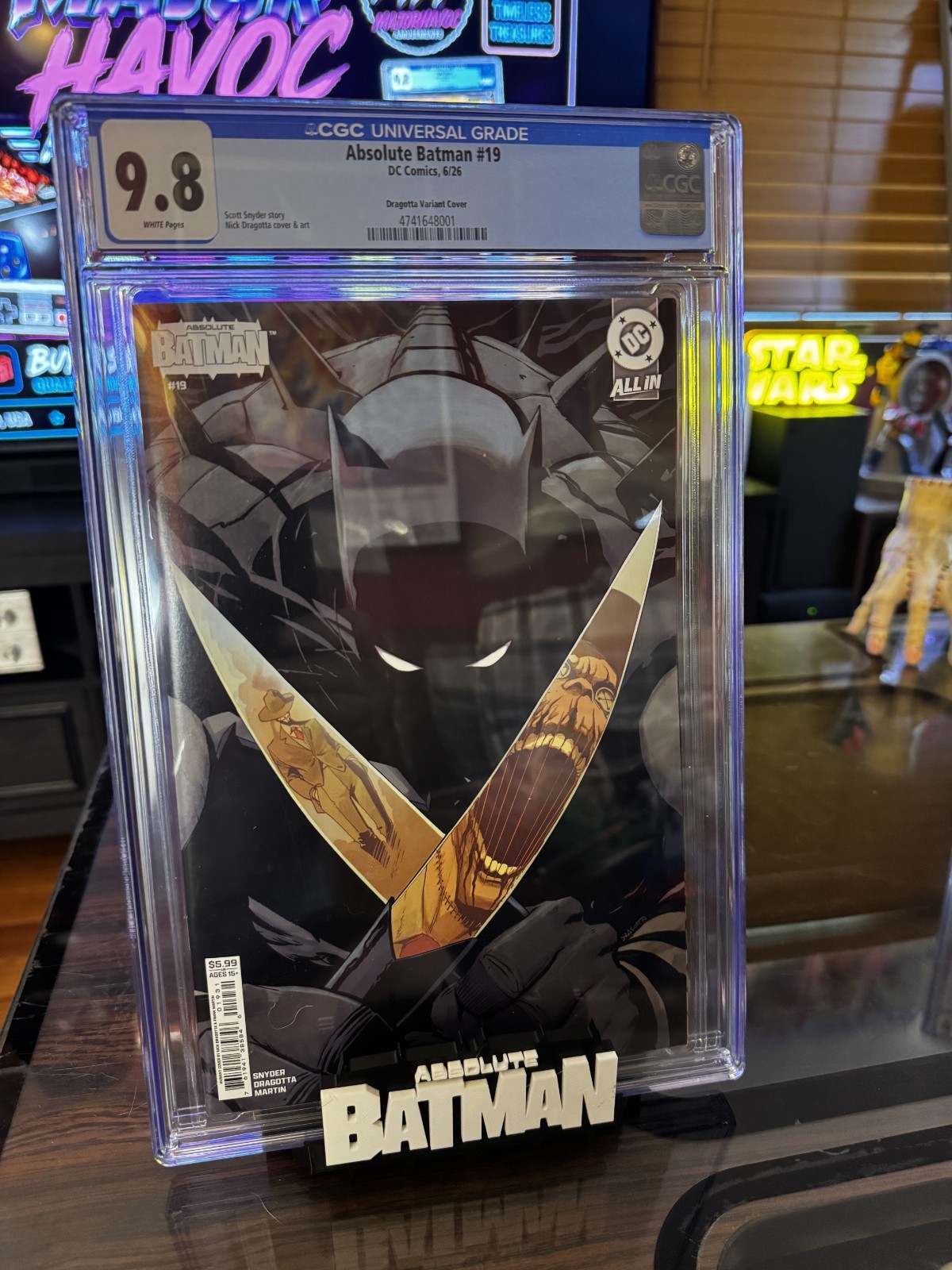 Absolute Batman Comic Book Display Stand for CGC Slabs, Raw Comics & Top Loaders