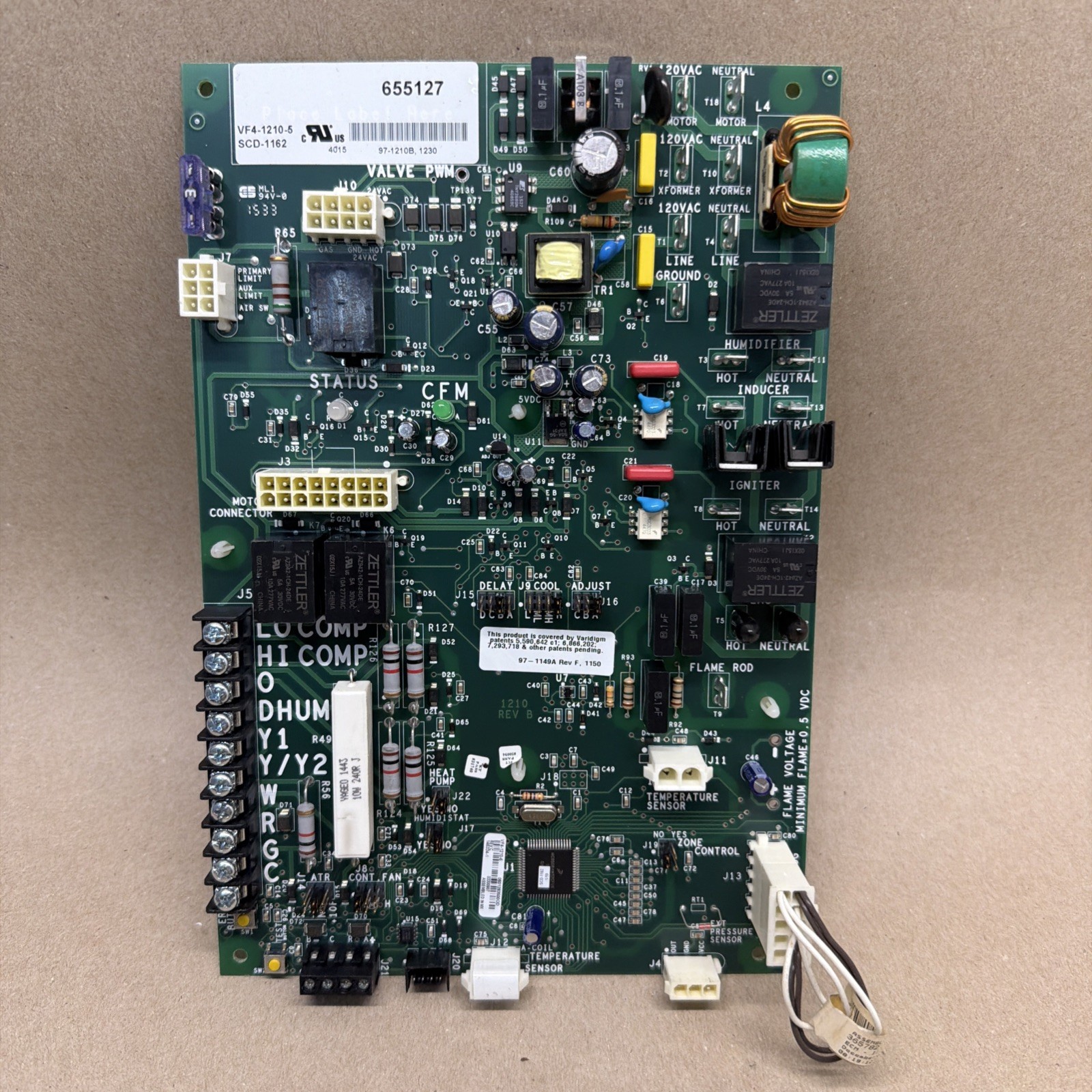 🔥 York Luxaire VARIDIGM 655127 Control Circuit Board SCD-1162 VF4-1210-5