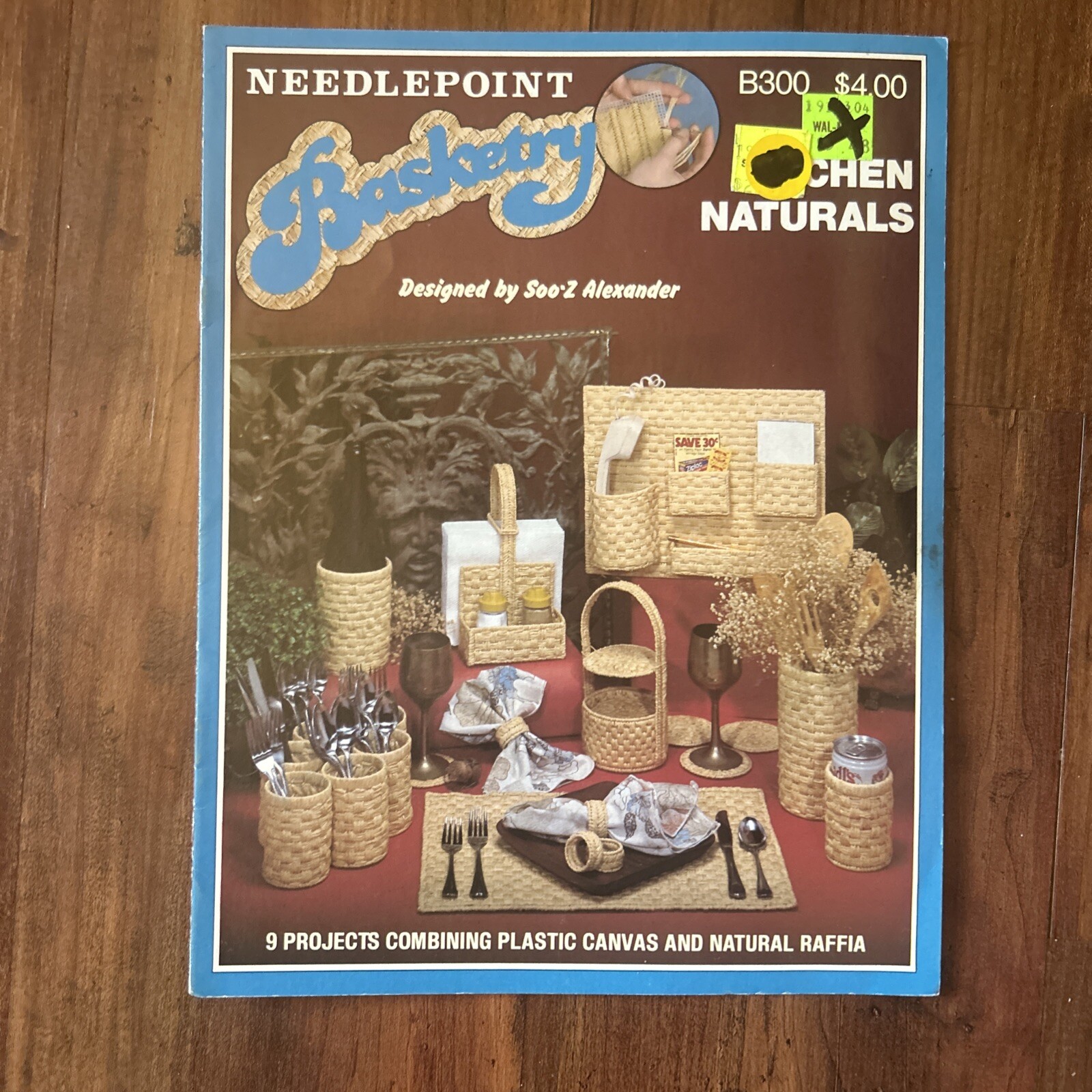Lot Of 3 Needlepoint Basketry Pattern Booklets 25 Raffia Plastic Canvas Projects