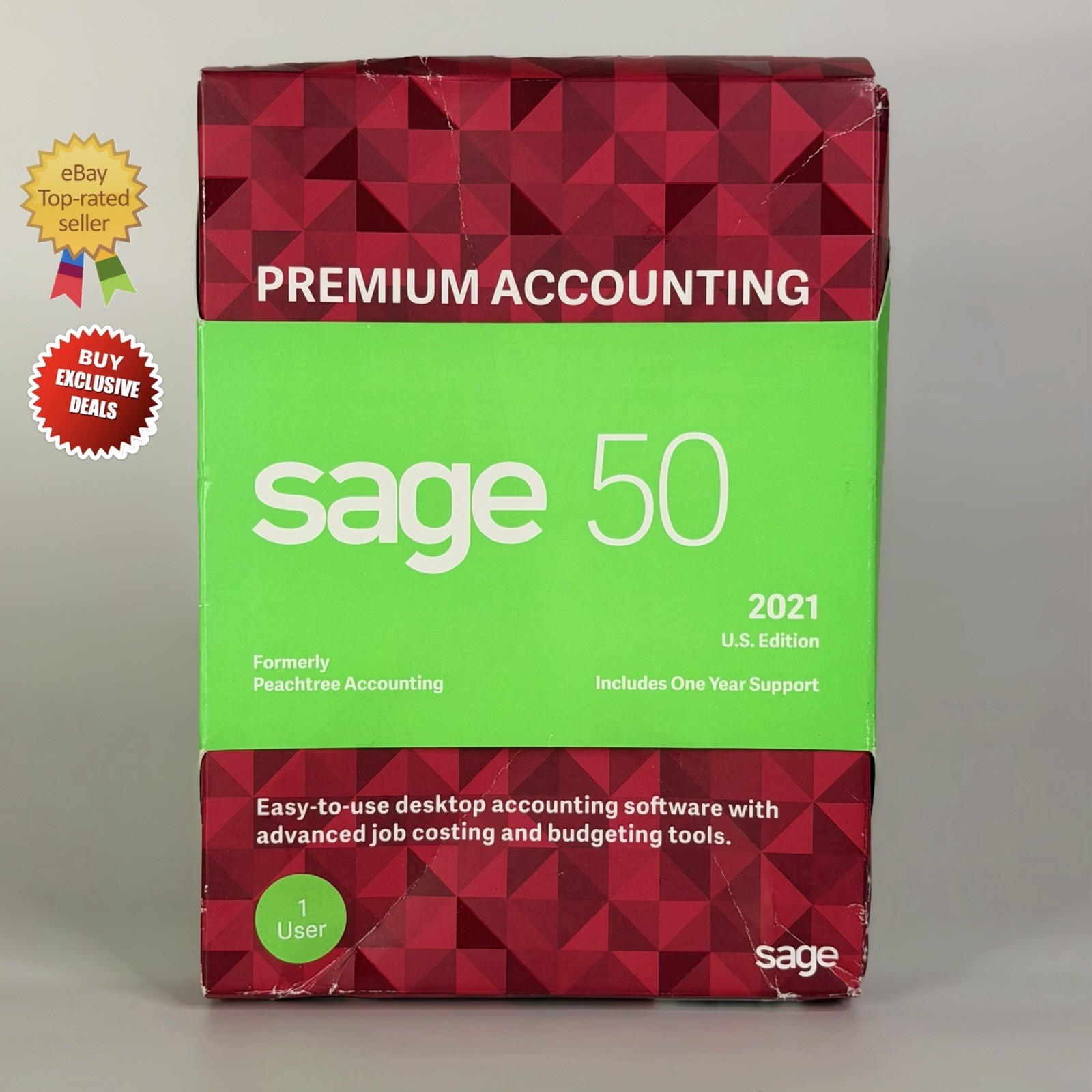 NEW Sage 50 Premium Accounting 2021 U.S. Edition 1-User for Windows - SEALED