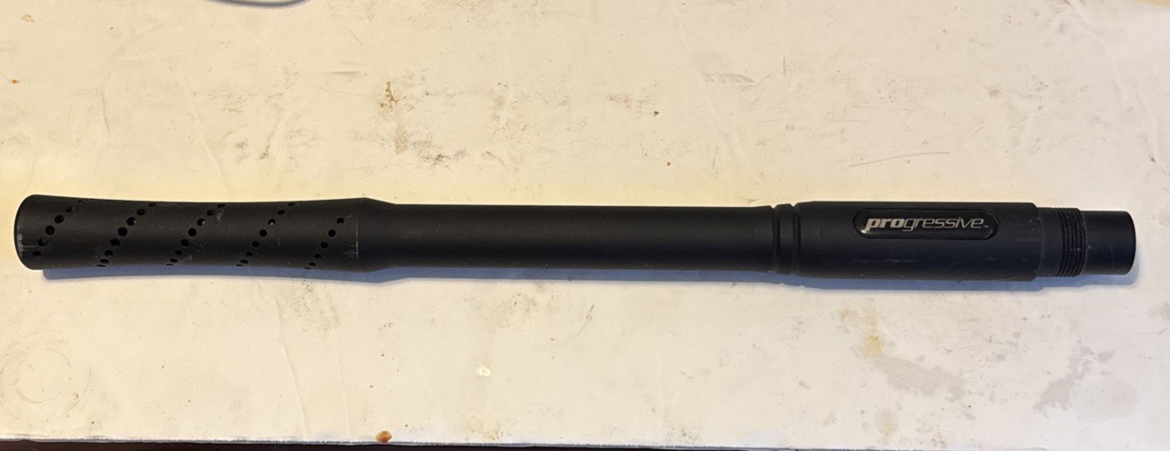Used 14 inch Smart Parts Progressive Gun Barrel Tippmann Thread Matte Black
