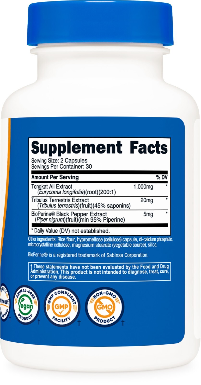 Nutricost Tong-kat Ali 500mg, 60 Capsules 200:1 Extract