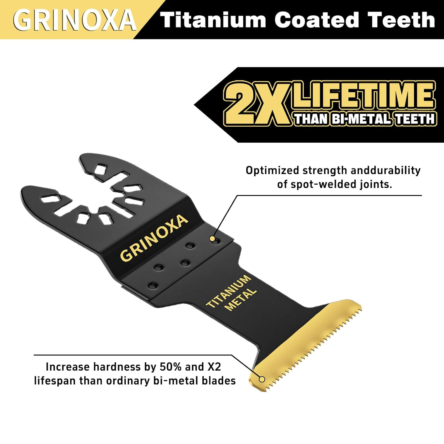 3PCS Titanium Oscillating Tool Blades, Professional Universal Multitool Blades O