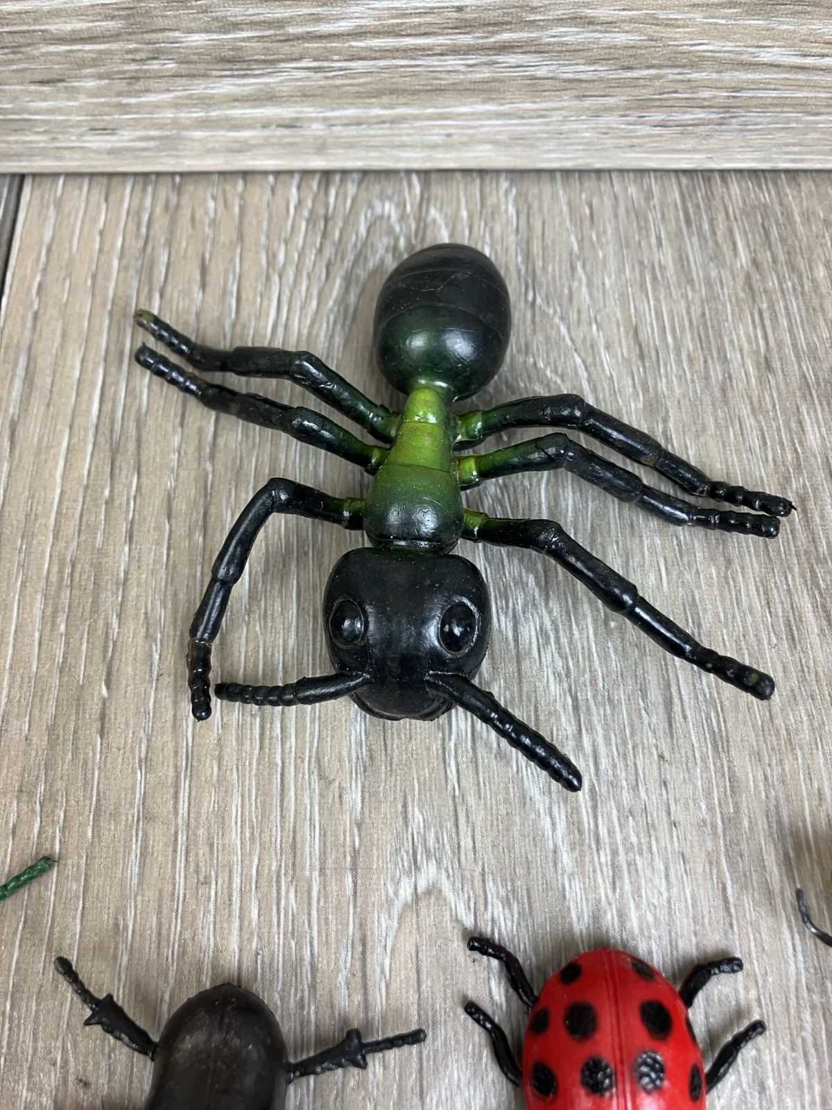 Plastic Insects Bug Toys Vintage 1990’s Ant Ladybug Beetle Grasshopper