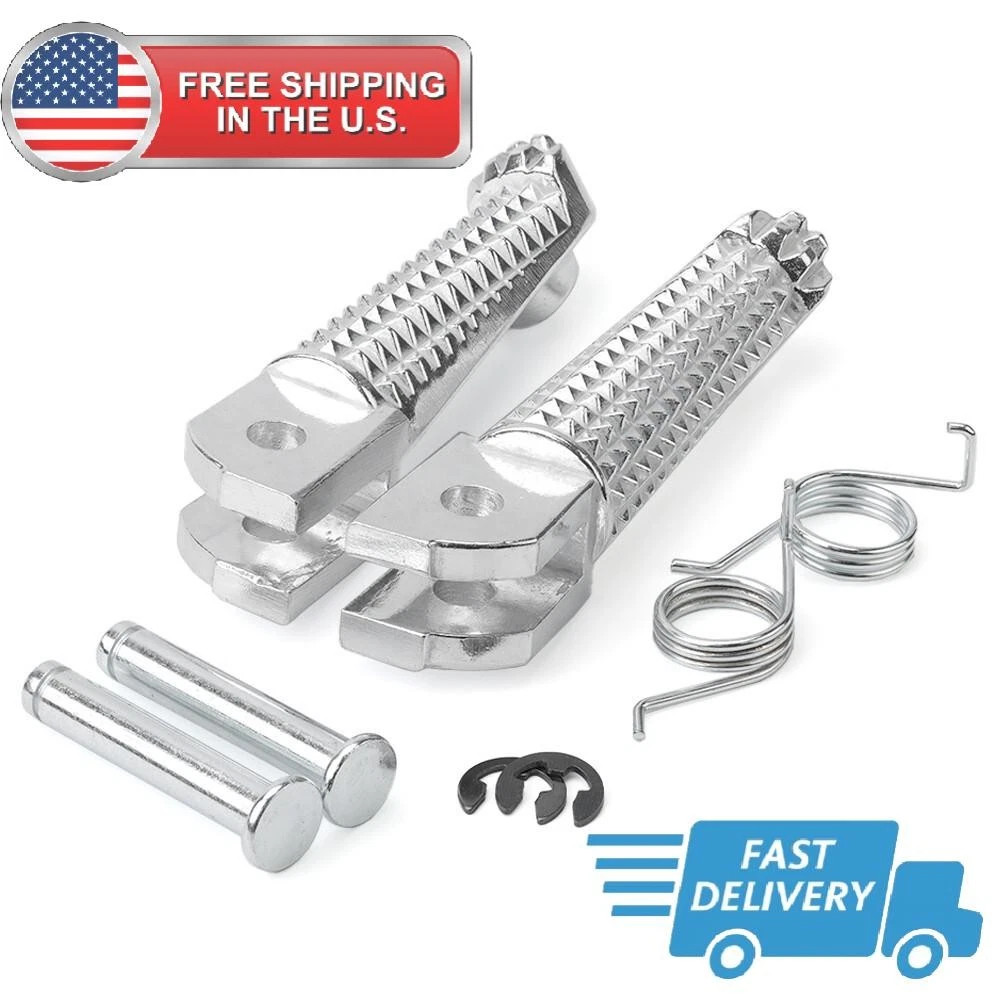 Front Foot Pegs Rest Footrest Pedal For Yamaha YZF R1 R3 R6 FZ07 FZ6 FZ1 Pair