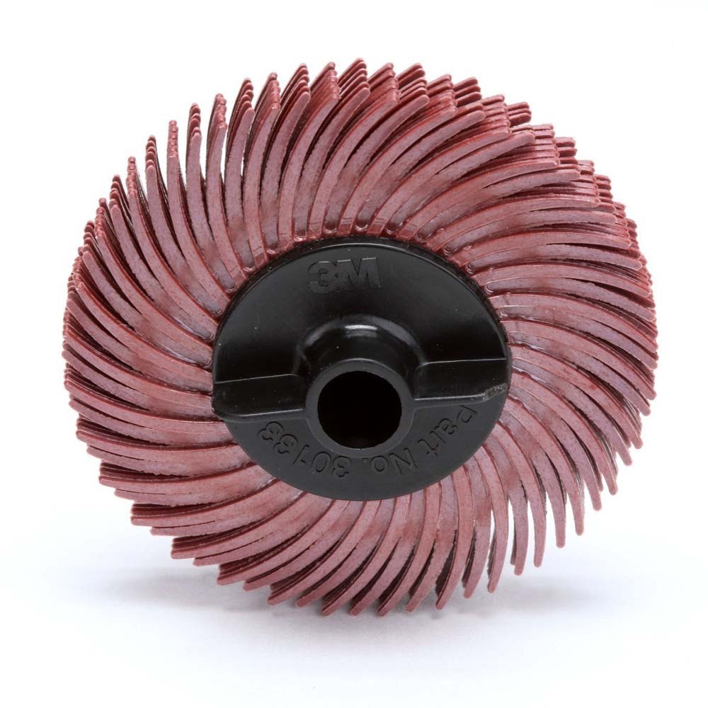 3M 7100138295 Scotch-Brite RB-ZB 220 2" x 3/8" Radial Bristle Disc 40pk