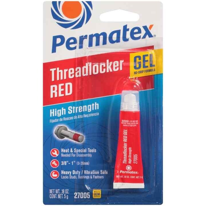 Permatex® 27005 - 5g High Strength Threadlocker Red Gel
