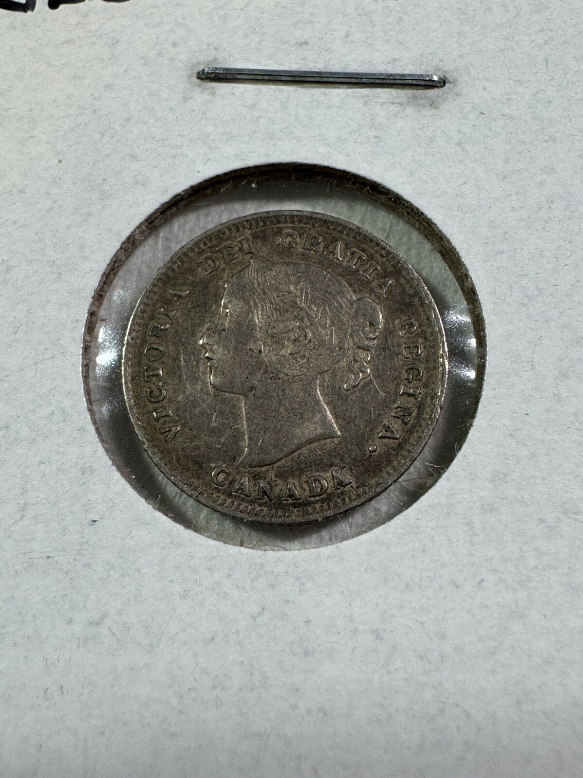 1893 Canada 5 Cents Small Silver Coin