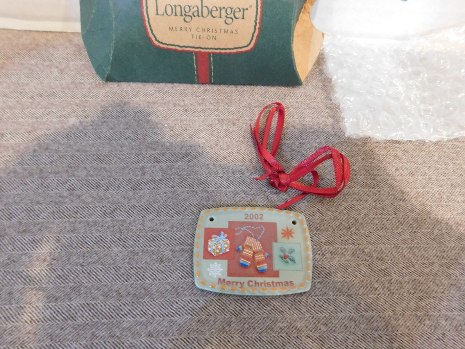 Longaberger 2002 Merry Christmas Tie On New