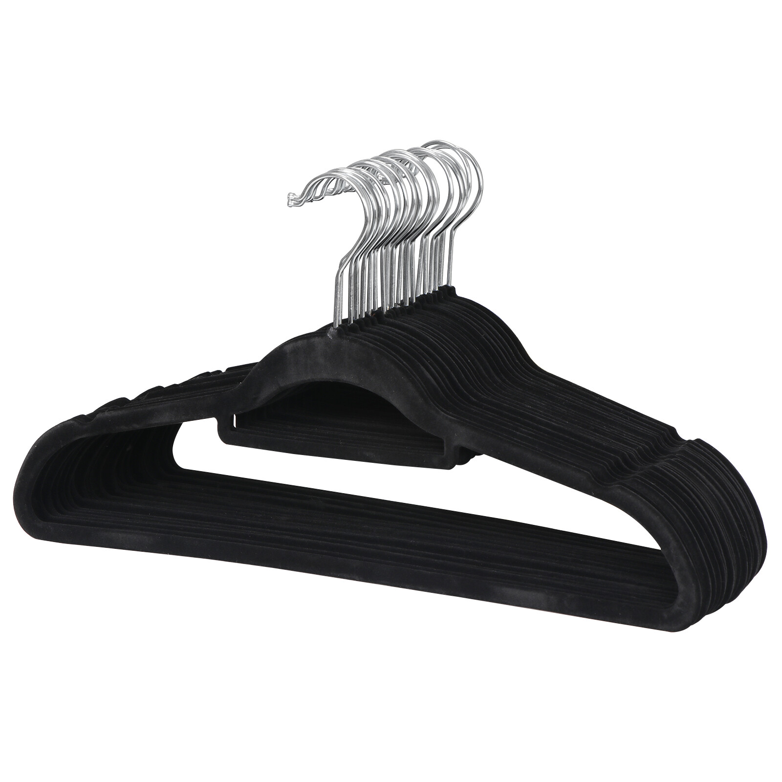 100PCS Velvet Hangers Premium Non-Slip Flocked Clothes Hangers 360° Swivel Hook