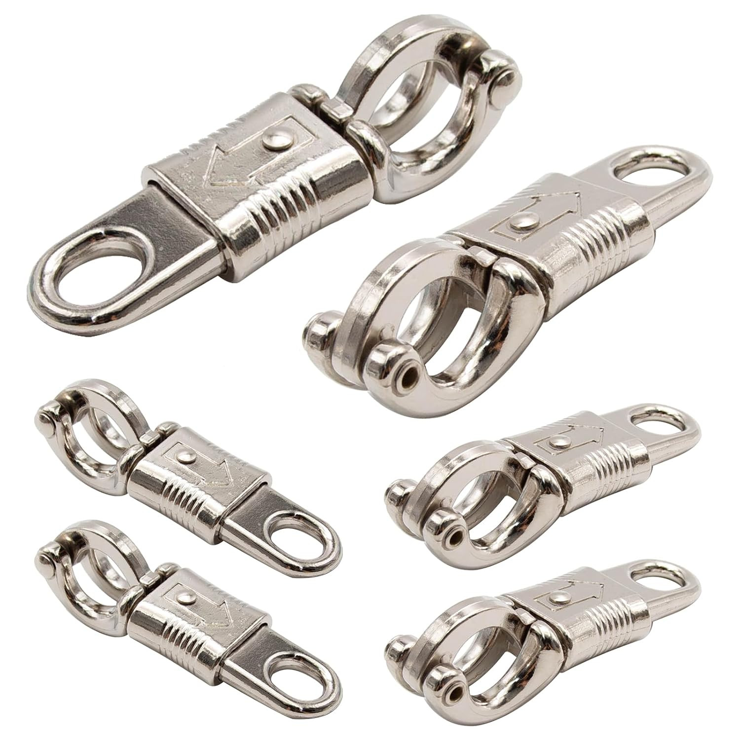 5-Pack Nickel Plated Quick Release Panic Snap with Fixed-Eye, Panic Snap Quick R