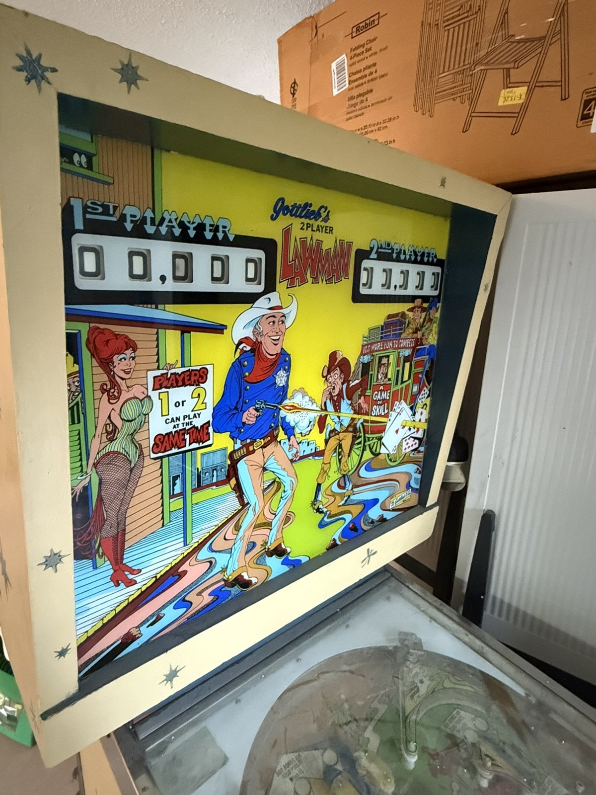 1971 Gottlieb Lawman Pinball Machine - Project/Non-Working