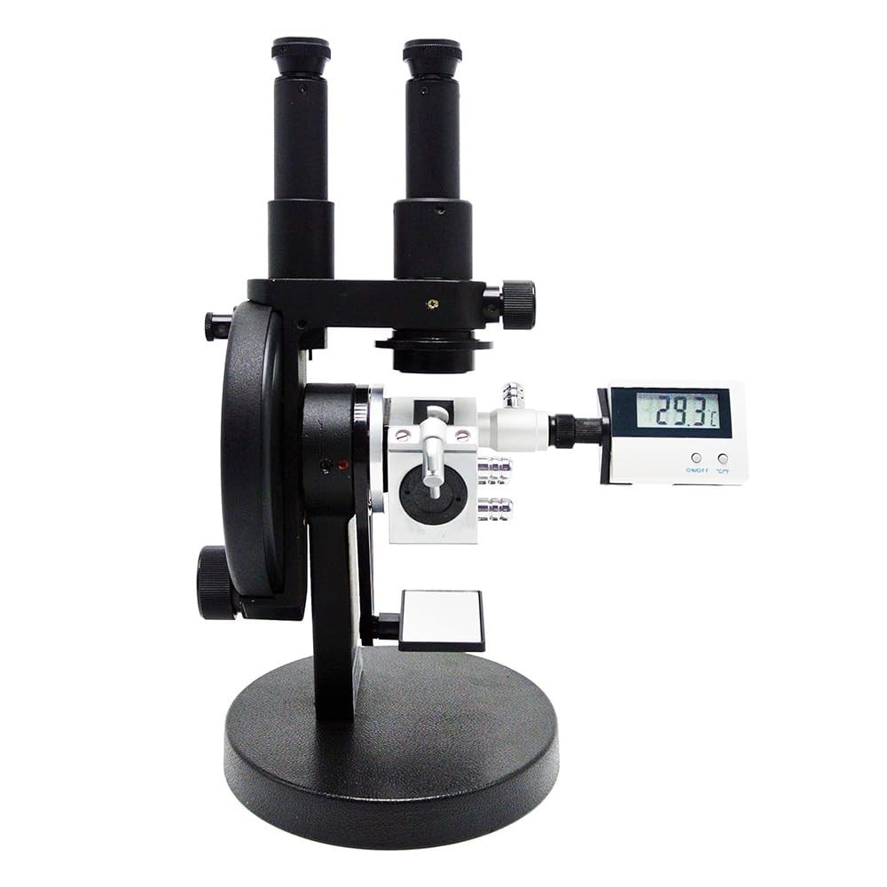 Lab Abbe Refractometer with Binocular Observation Mode Digital Thermometer