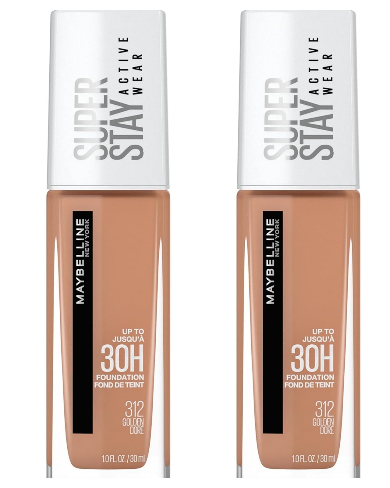 2 Pack Maybelline Superstay Active Wear 30HR Foundation 312 320 330 332