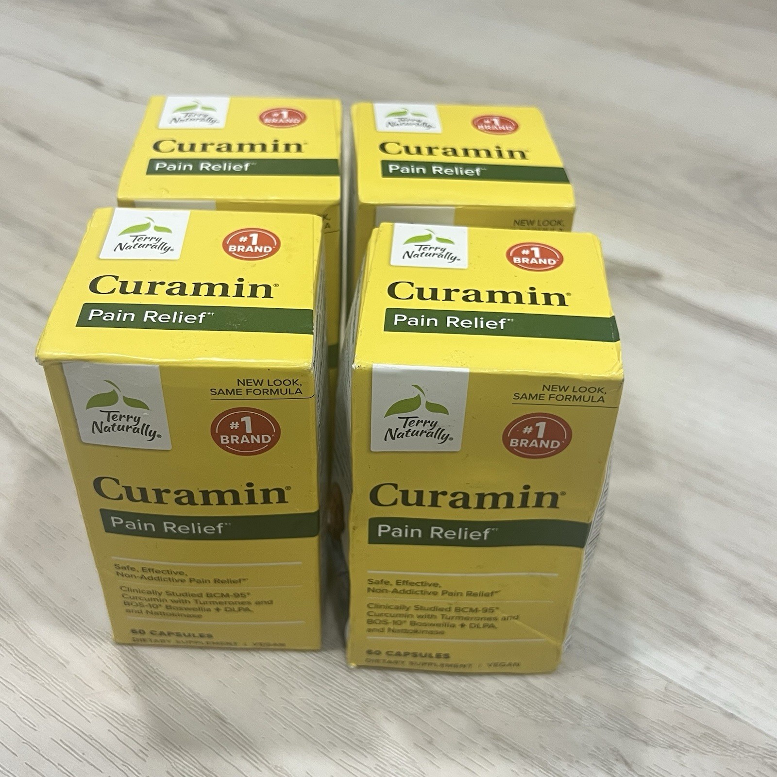 Lot Of 4 - Terry Naturally Curamin Pain Relief 60 Caps 240 Total Exp 09/26