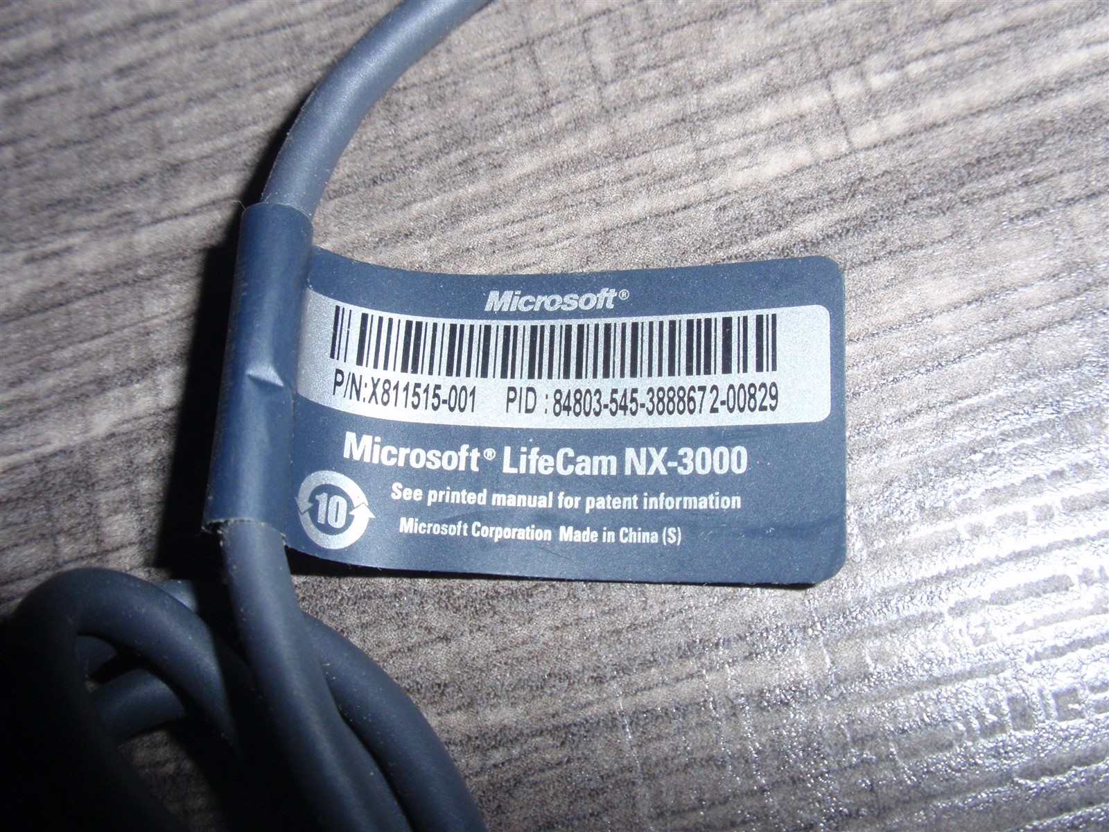 Microsoft LifeCam NX-3000 WebCam USB 2.0 Web Camera Model 1120 WindowsMicrophone