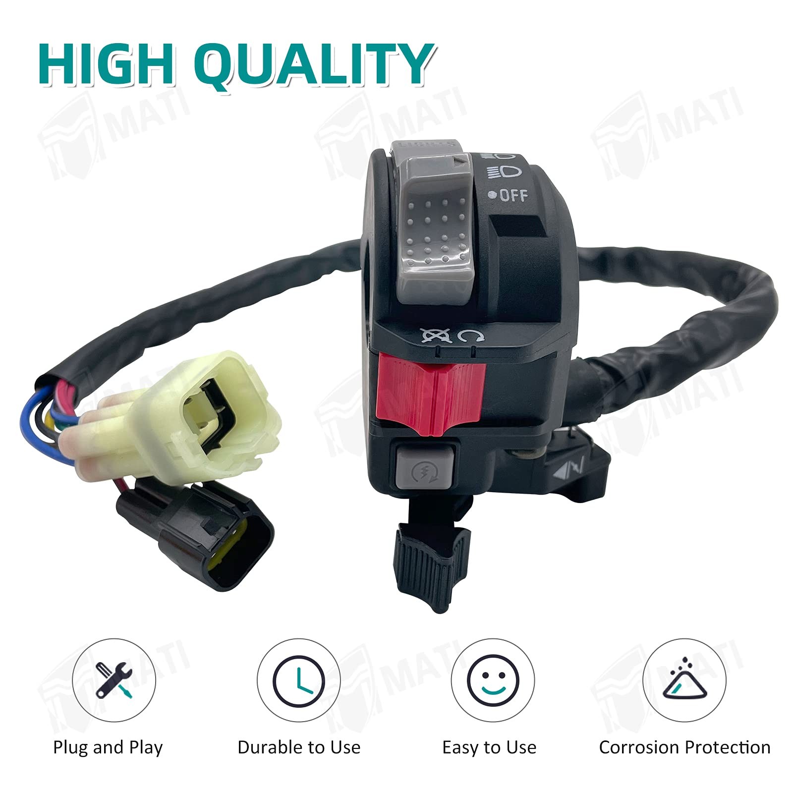 M MATI Left Handlebar Switch Control Engine Start Run Off Headlight for Yamaha Y