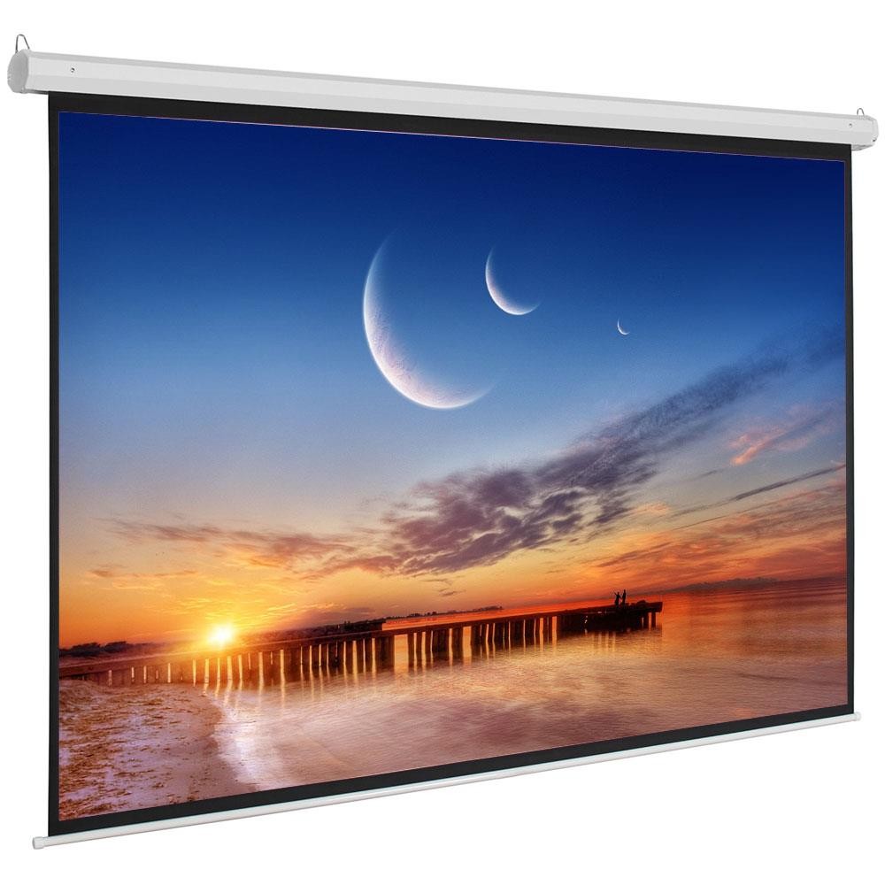 HD 92" 16:9 Home Office Foldable Electric Motorized Projector Screen Remote