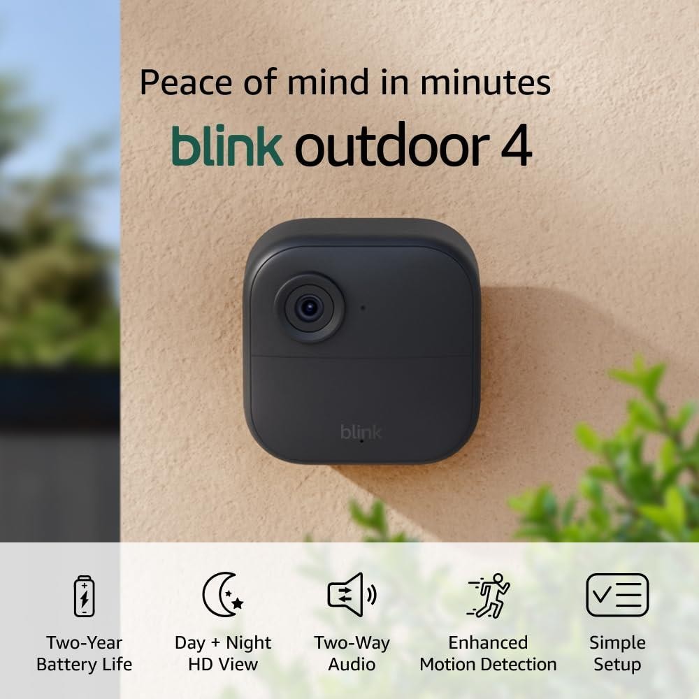 Blink Outdoor 4 Wireless Smart Security Camera Black Excellent Condition