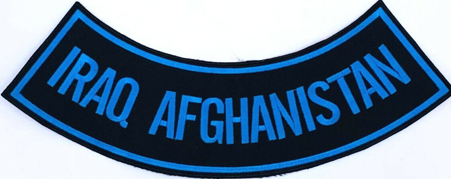 IRAQ AFGHANISTAN MILITARY VETERAN MOTORCYCLE VEST 11" ROCKER PATCH CL-54