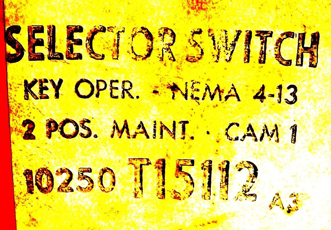 Cutler-Hammer T15112 Selector Switch
